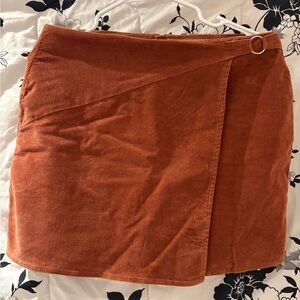 SO Rust Corduroy Mini Skirt